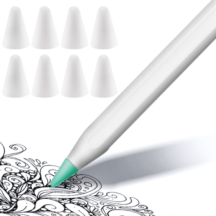 Cubierta de punta antideslizante silenciosa resistente al desgaste de 8 piezas para Apple Pencil 1/2