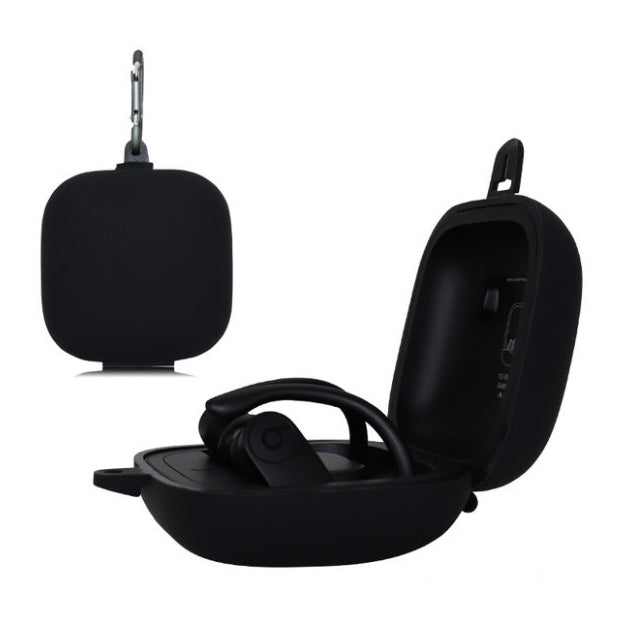 Funda protectora inalámbrica para auriculares Bluetooth de silicona de color sólido para Beats Powerbeats Pro