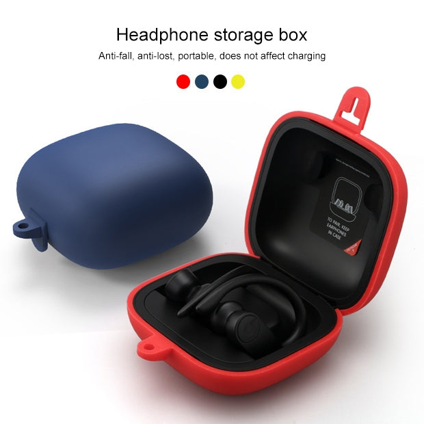 Funda protectora inalámbrica para auriculares Bluetooth de silicona de color sólido para Beats Powerbeats Pro