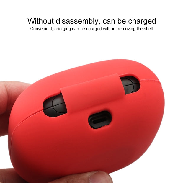 Funda protectora inalámbrica para auriculares Bluetooth de silicona de color sólido para Beats Powerbeats Pro