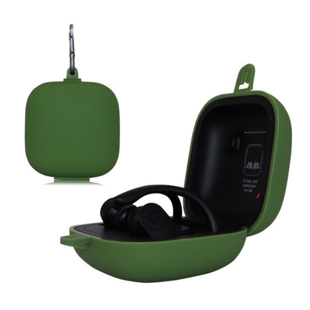 Funda protectora inalámbrica para auriculares Bluetooth de silicona de color sólido para Beats Powerbeats Pro
