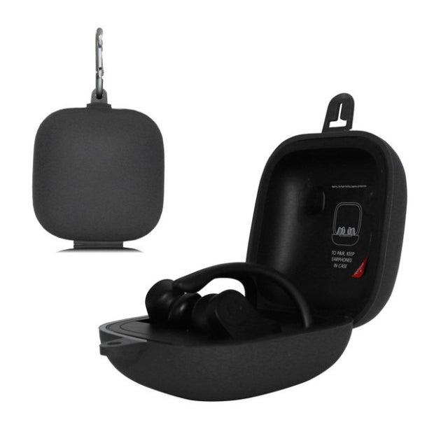 Funda protectora inalámbrica para auriculares Bluetooth de silicona de color sólido para Beats Powerbeats Pro