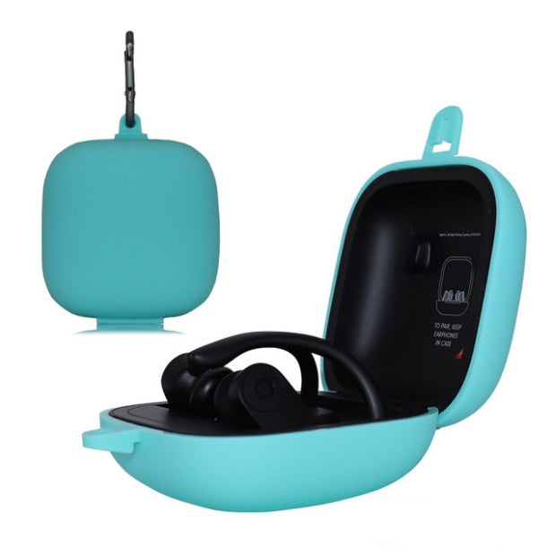 Funda protectora inalámbrica para auriculares Bluetooth de silicona de color sólido para Beats Powerbeats Pro