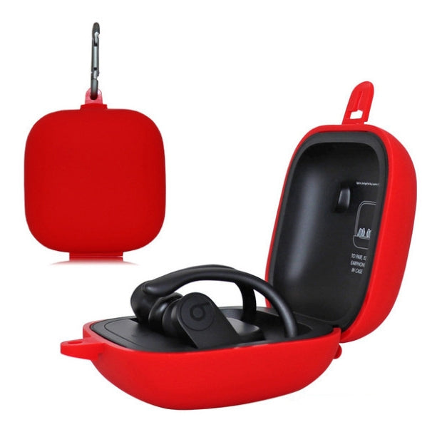 Funda protectora inalámbrica para auriculares Bluetooth de silicona de color sólido para Beats Powerbeats Pro