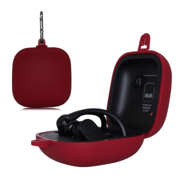 Funda protectora inalámbrica para auriculares Bluetooth de silicona de color sólido para Beats Powerbeats Pro