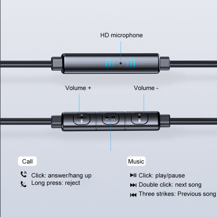 Awei L2 Auricular estéreo con cable y enchufe de 3,5 mm con micrófono