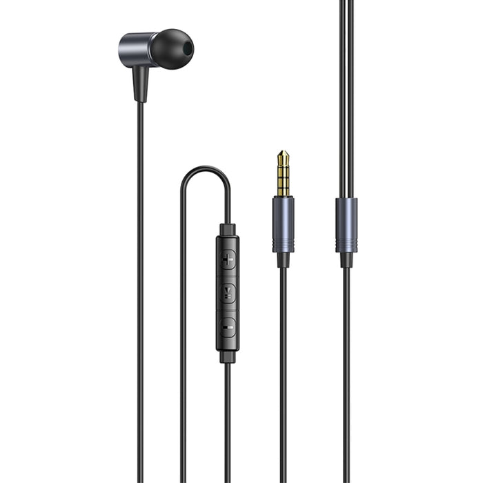 Awei L2 Auricular estéreo con cable y enchufe de 3,5 mm con micrófono