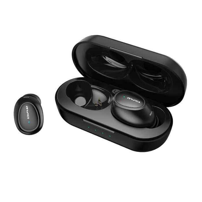 awei T6 TWS Bluetooth V5.0 Ture Auriculares deportivos inalámbricos con estuche de carga