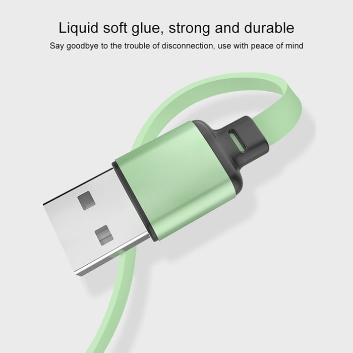 Silicona líquida 3.5A 3 en 1 USB a USB-C / Type-C + 8Pin + Cable de carga de sincronización de datos retráctil micro USB