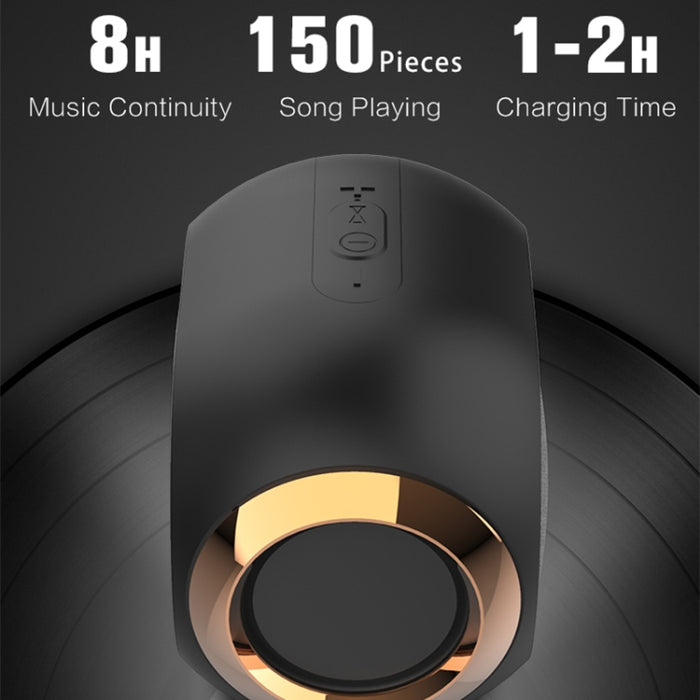Altavoz Bluetooth inalámbrico bajo impermeable al aire libre X6 TWS 5W, compatible con tarjeta manos libres / USB / AUX / TF
