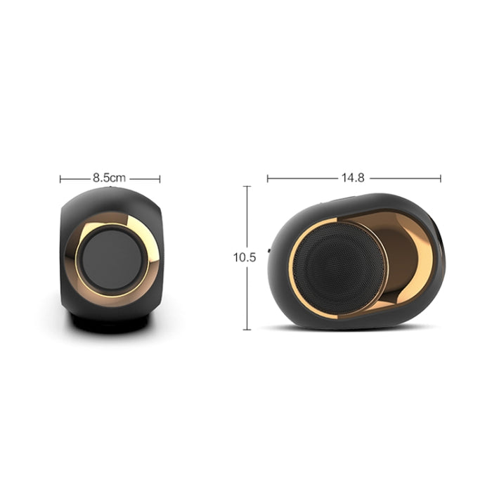 Altavoz Bluetooth inalámbrico bajo impermeable al aire libre X6 TWS 5W, compatible con tarjeta manos libres / USB / AUX / TF