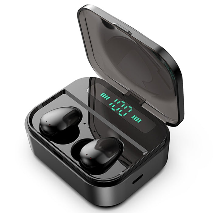 Auriculares Bluetooth estéreo inalámbricos binaurales X7 TWS V5.0 con estuche de carga y pantalla digital
