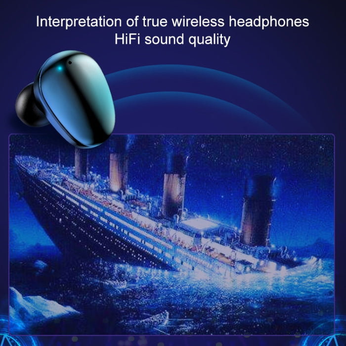 Auriculares Bluetooth estéreo inalámbricos binaurales X7 TWS V5.0 con estuche de carga y pantalla digital