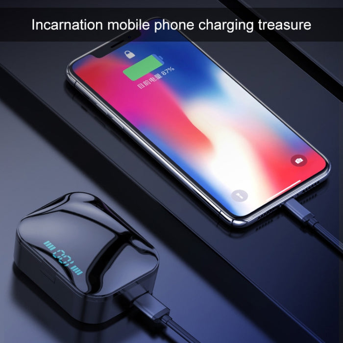 Auriculares Bluetooth estéreo inalámbricos binaurales X7 TWS V5.0 con estuche de carga y pantalla digital