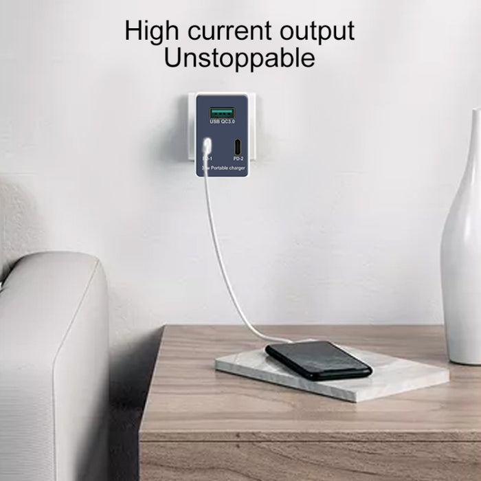 WLX-X3 36W 90 grados Cargador USB multifunción portátil con clavija plegable, enchufe de EE. UU.