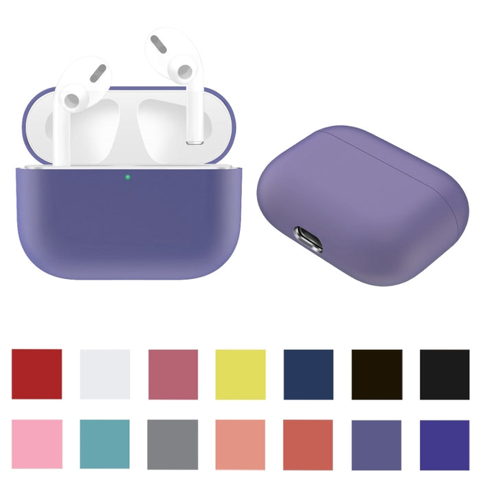 Para AirPods Pro Funda protectora para auriculares de silicona de color sólido