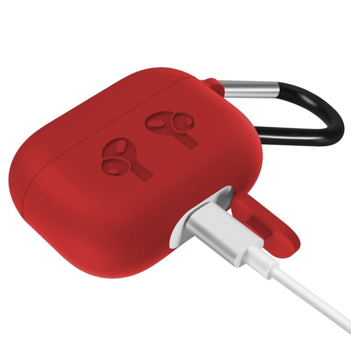 Para AirPods Pro Funda protectora de silicona para auriculares con hebilla anticaída