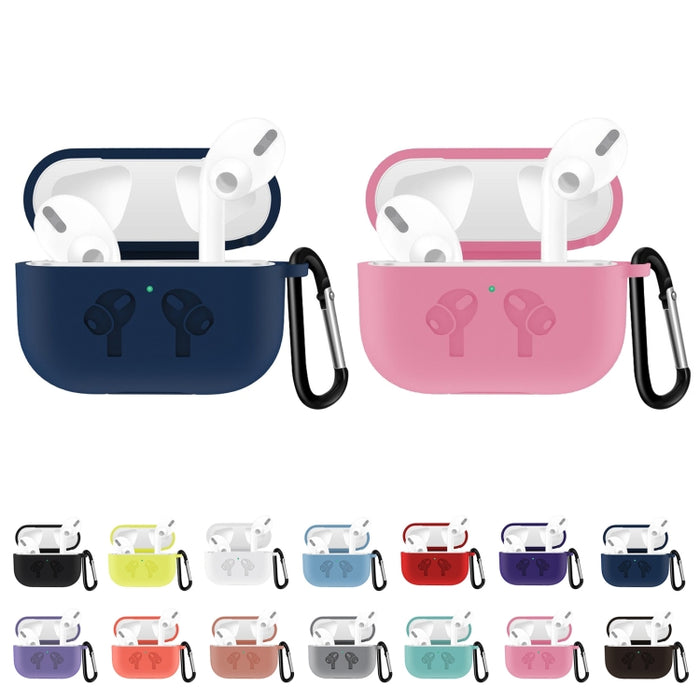 Para AirPods Pro Funda protectora de silicona para auriculares con hebilla anticaída
