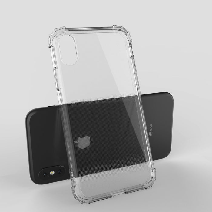 Para iPhone X / XS Funda blanda de TPU transparente a prueba de golpes