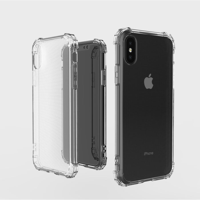 Para iPhone X / XS Funda blanda de TPU transparente a prueba de golpes