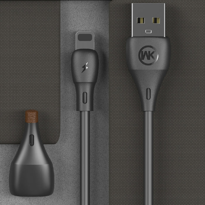 WK WDC-072 Cable de carga de sincronización de datos de 1 m, 2,1 A, serie de velocidad completa, USB a 8 pines