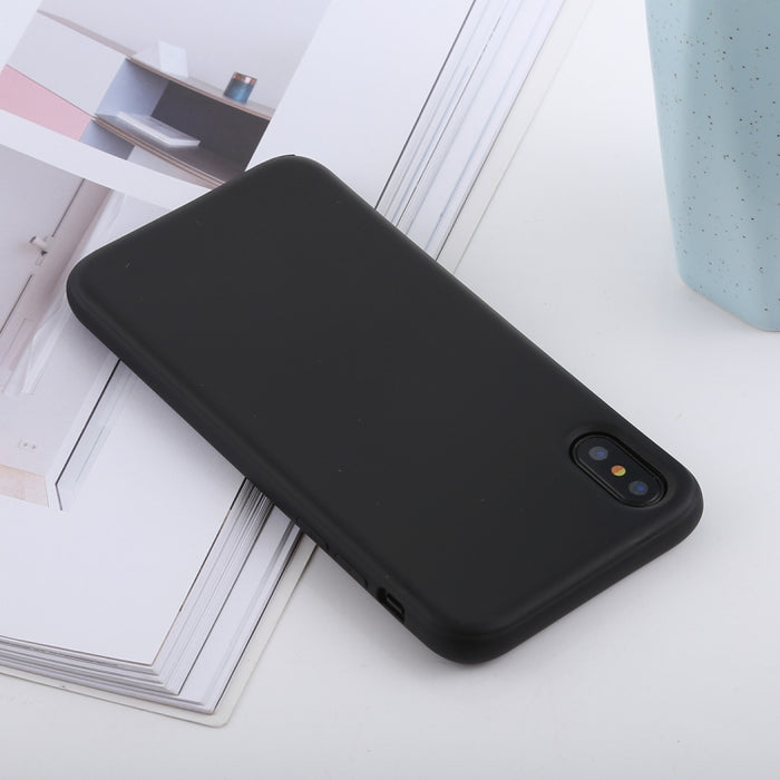 Para iPhone X / XS Funda de TPU con sensación de silicona líquida de color sólido a prueba de golpes