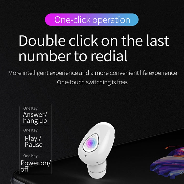 YX01 Auricular Bluetooth inalámbrico Bluetooth 4.1 a prueba de sudor, conexión de memoria compatible y llamada HD