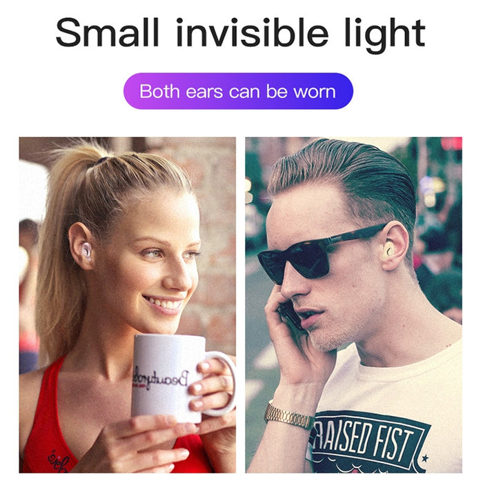 YX01 Auricular Bluetooth inalámbrico Bluetooth 4.1 a prueba de sudor con caja de carga, conexión de memoria compatible y llamada HD