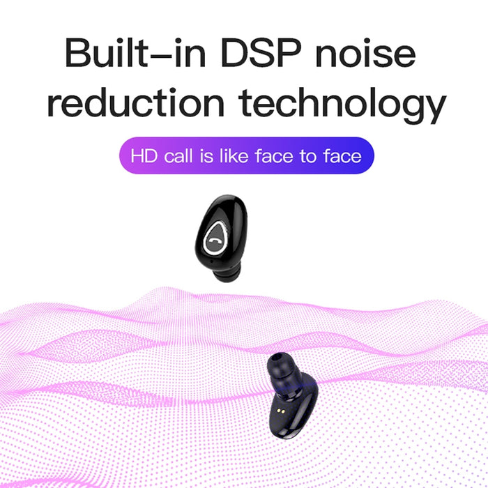 YX01 Auricular Bluetooth inalámbrico Bluetooth 4.1 a prueba de sudor con caja de carga, conexión de memoria compatible y llamada HD