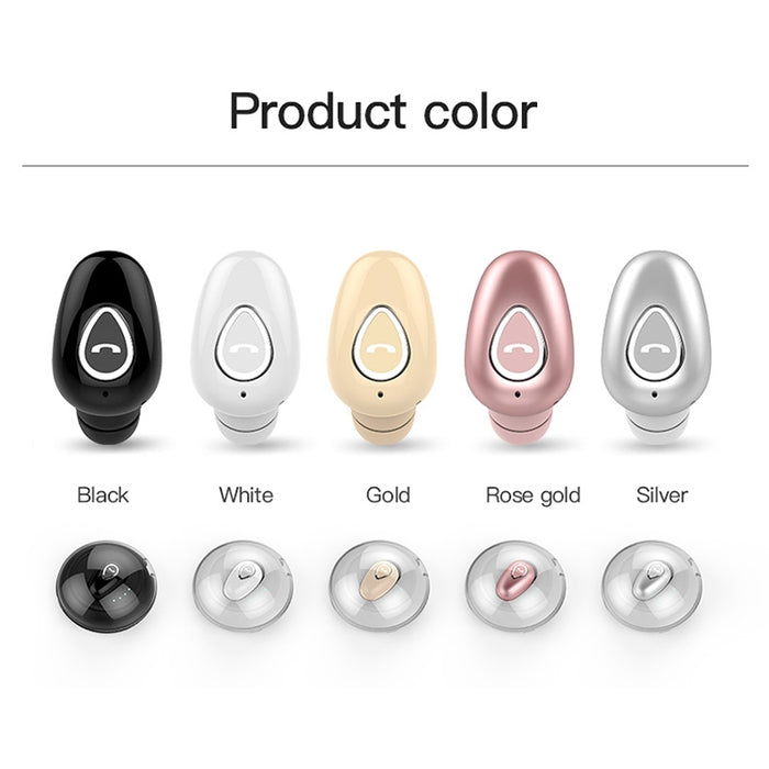 YX01 Auricular Bluetooth inalámbrico Bluetooth 4.1 a prueba de sudor con caja de carga, conexión de memoria compatible y llamada HD