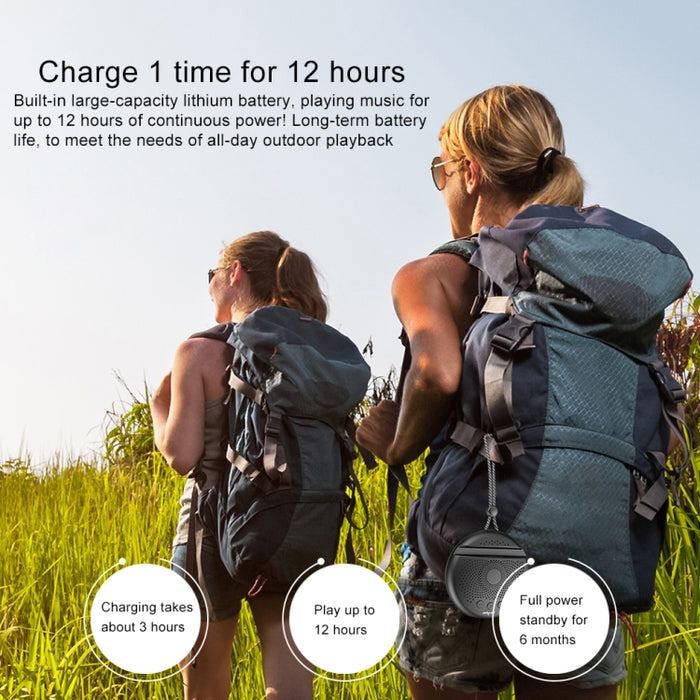 ZEALOT S24 Altavoz Bluetooth estéreo portátil con cordón y soporte para ranura para tarjeta móvil, admite llamadas manos libres y tarjeta TF