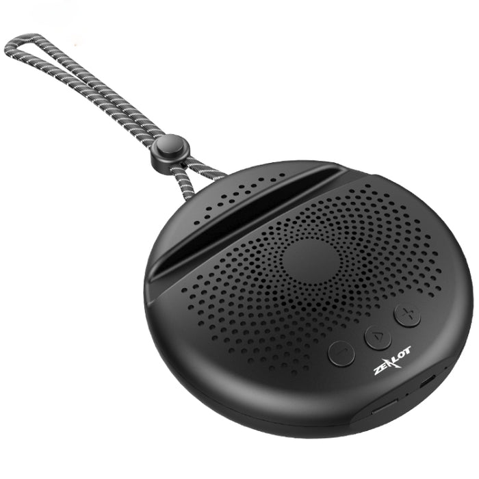 ZEALOT S24 Altavoz Bluetooth estéreo portátil con cordón y soporte para ranura para tarjeta móvil, admite llamadas manos libres y tarjeta TF