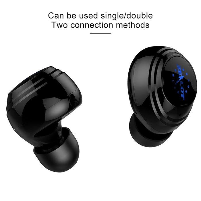 ZEALOT H19 TWS Bluetooth 5.0 Auricular Bluetooth inalámbrico táctil con caja de carga magnética, compatible con llamadas HD y conexión automática Bluetooth