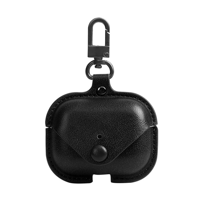 Para AirPods Pro Litchi Texture PU Funda protectora para auriculares de cuero con gancho