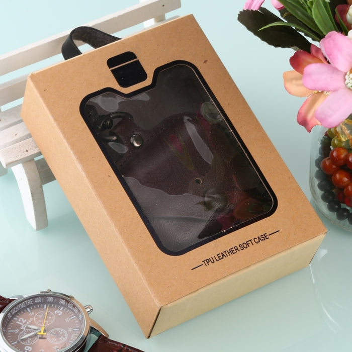 Para AirPods Pro Litchi Texture PU Funda protectora para auriculares de cuero con gancho