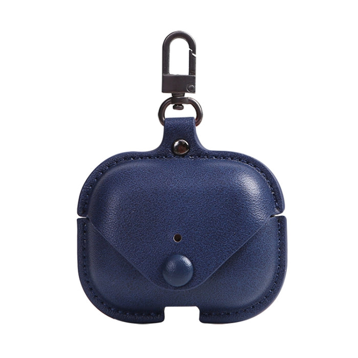 Para AirPods Pro Litchi Texture PU Funda protectora para auriculares de cuero con gancho