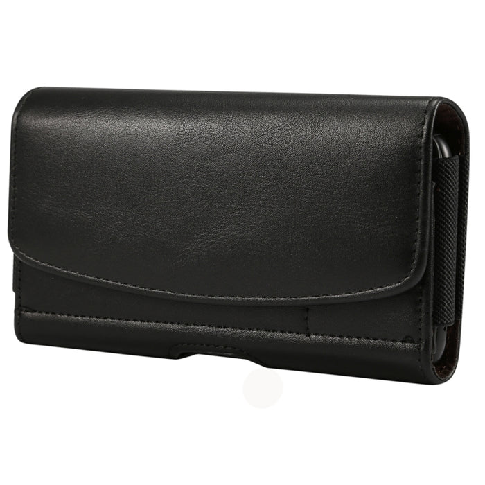Cordero banda elástica hombres 5,2 pulgadas teléfono móvil Universal colgante cintura Funda de cuero con ranura para tarjeta,