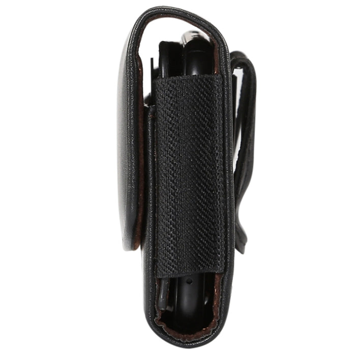 Cordero banda elástica hombres 5,2 pulgadas teléfono móvil Universal colgante cintura Funda de cuero con ranura para tarjeta,