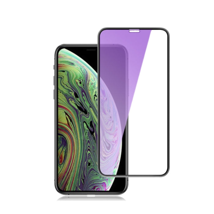Para iPhone 11 Pro / XS / X mocolo 0,33 mm 9H 3D Película de vidrio templado anti-rayos azules con borde redondo