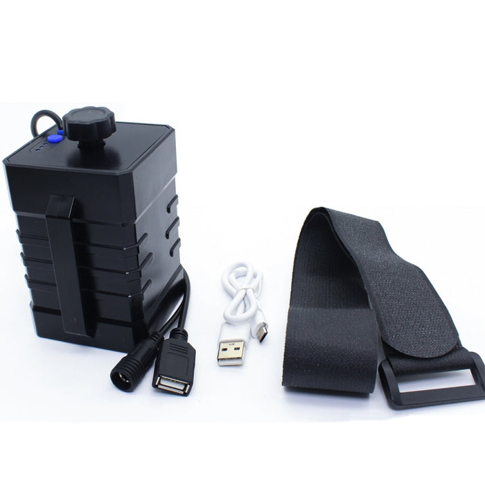 Caja de batería impermeable IPX7 18650/26650 de 3 secciones con cabeza redonda de 12v y conector USB de 5v El voltaje de salida no incluye batería