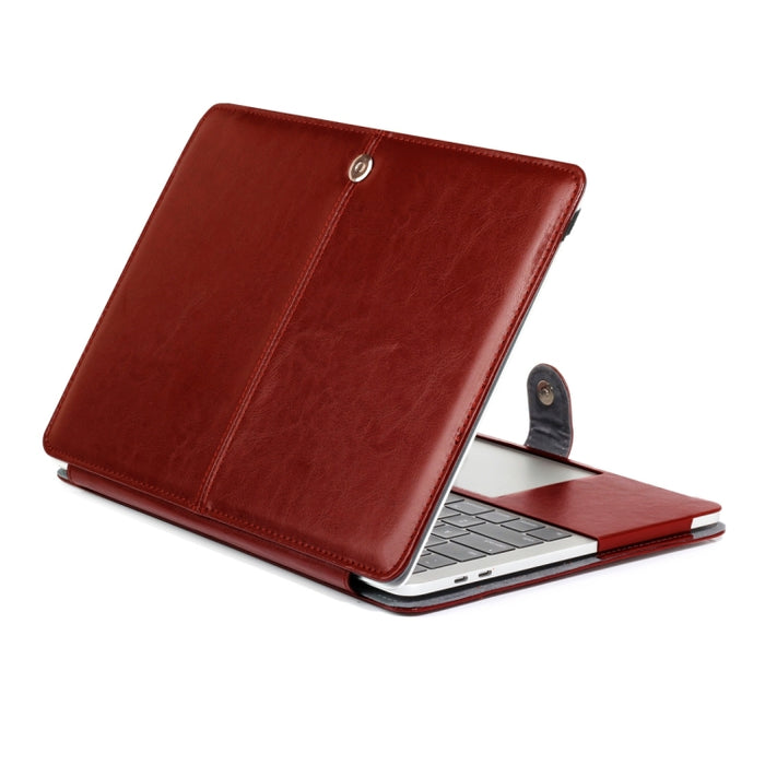 Para 2016 Nuevo Macbook Pro 15,4 pulgadas A1707 Laptop Crazy Horse Texture Funda de cuero con tapa horizontal