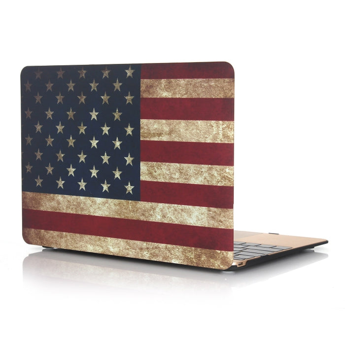 Para MacBook Air 13,3 pulgadas A1932 2018 / A2179 Funda protectora estilo palo de agua para computadora portátil con bandera estadounidense (2020)