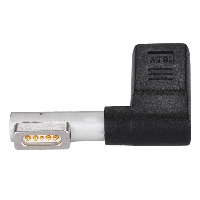 Adaptador de carga USB-C / Type-C hembra a MagSafe 1 (en forma de L) macho de 5 pines