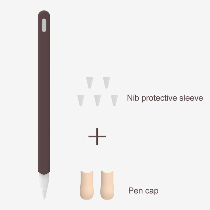 LOVE MEI para Apple Pencil 2 diseño de rayas Stylus Pen funda protectora de silicona