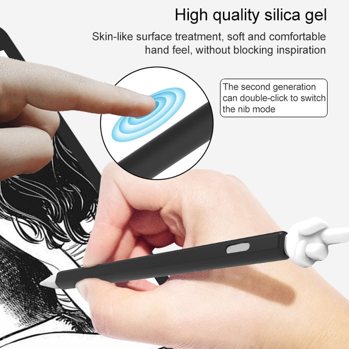 LOVE MEI para Apple Pencil 1 funda protectora de silicona con forma de dedo medio Stylus Pen