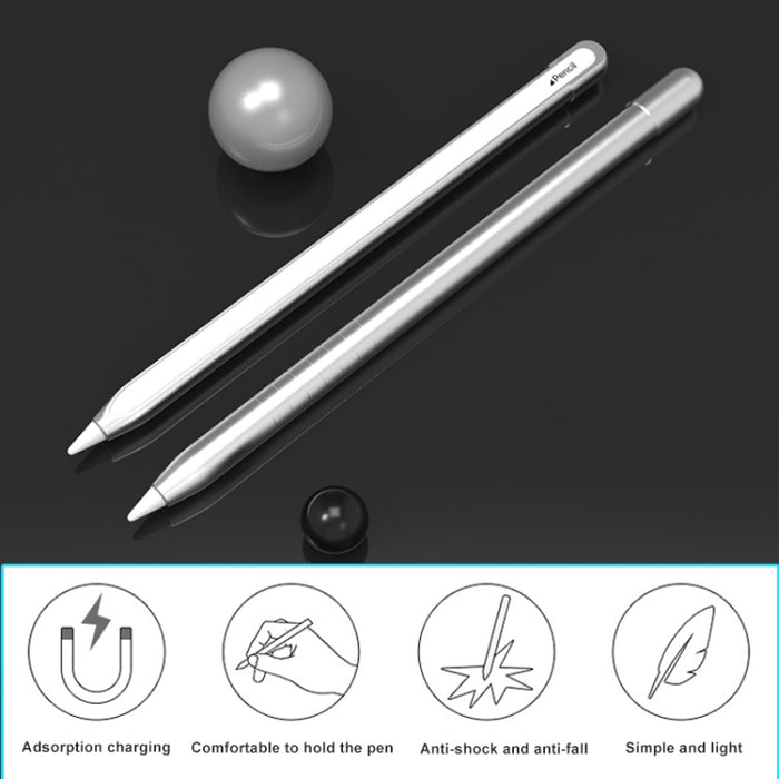 Funda protectora de lápiz óptico antideslizante mate de metal para Apple Pencil 2