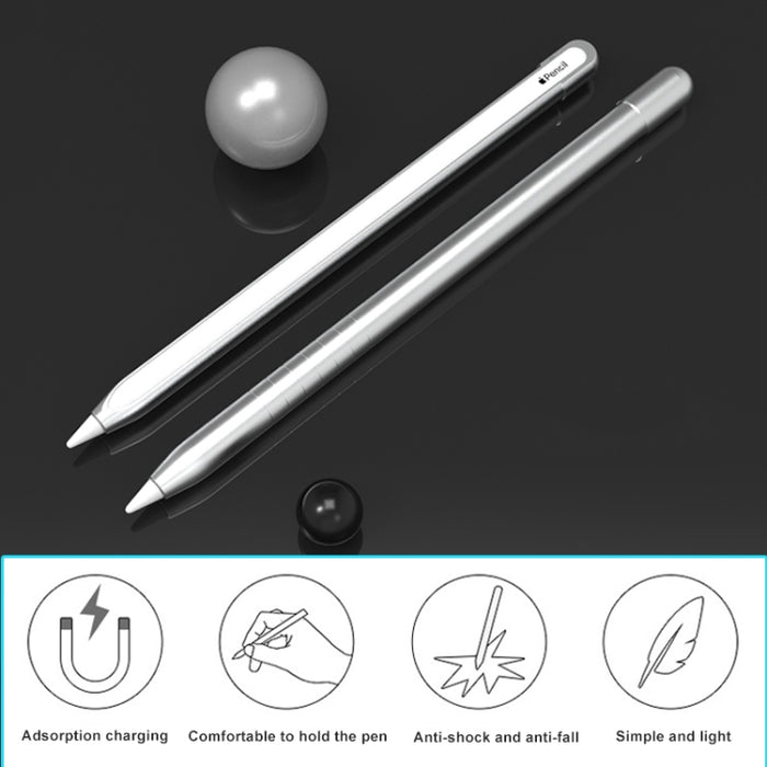 Funda protectora de lápiz óptico antideslizante mate de metal para Apple Pencil 1
