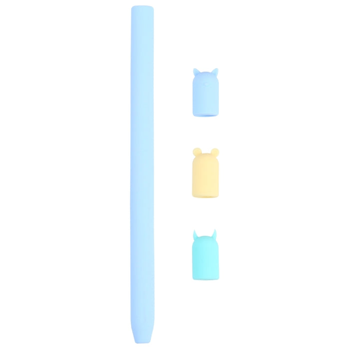 Funda protectora de silicona con dibujos animados de lápiz óptico 4 en 1 para Apple Pencil 1