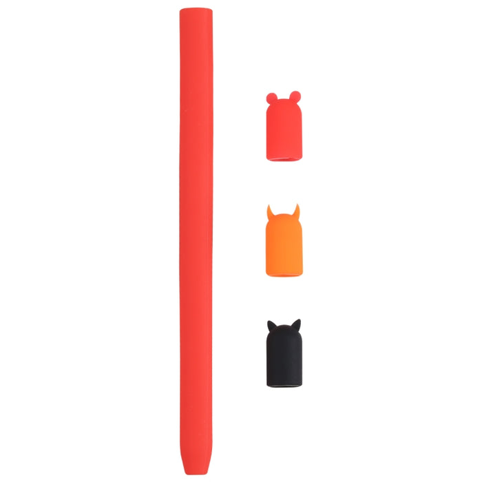 Funda protectora de silicona con dibujos animados de lápiz óptico 4 en 1 para Apple Pencil 1