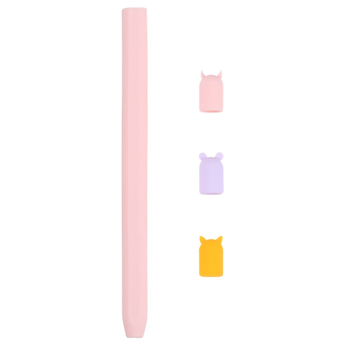 Funda protectora de silicona con dibujos animados de lápiz óptico 4 en 1 para Apple Pencil 2